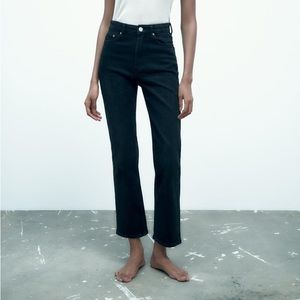 Zara black straight jeans